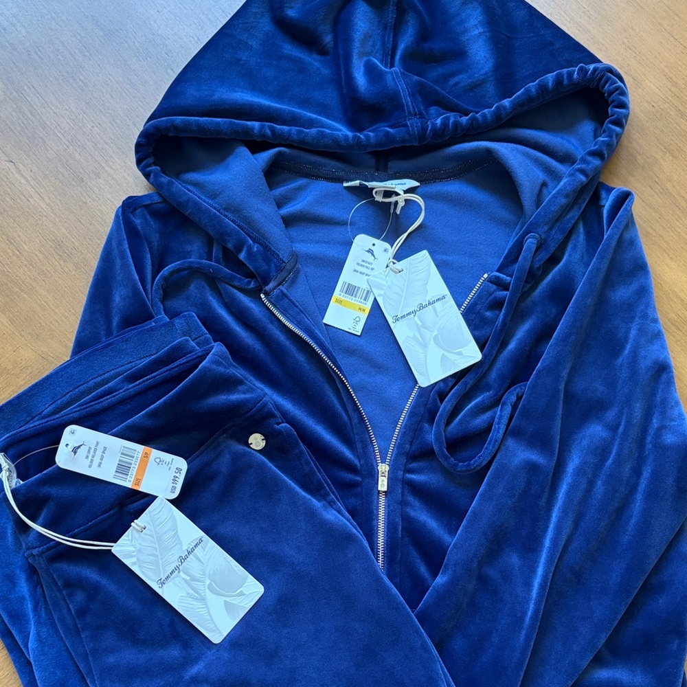 Tommy Bahama Blue Velour Lounge Set